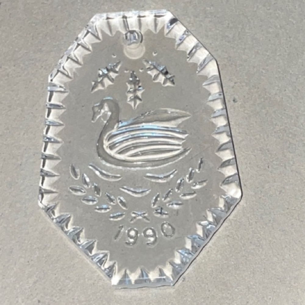 1990 Vintage Waterford Crystal Holiday Ornament - Clear